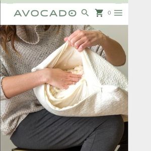 Two Avocado non-toxic organic cotton pillows standard size